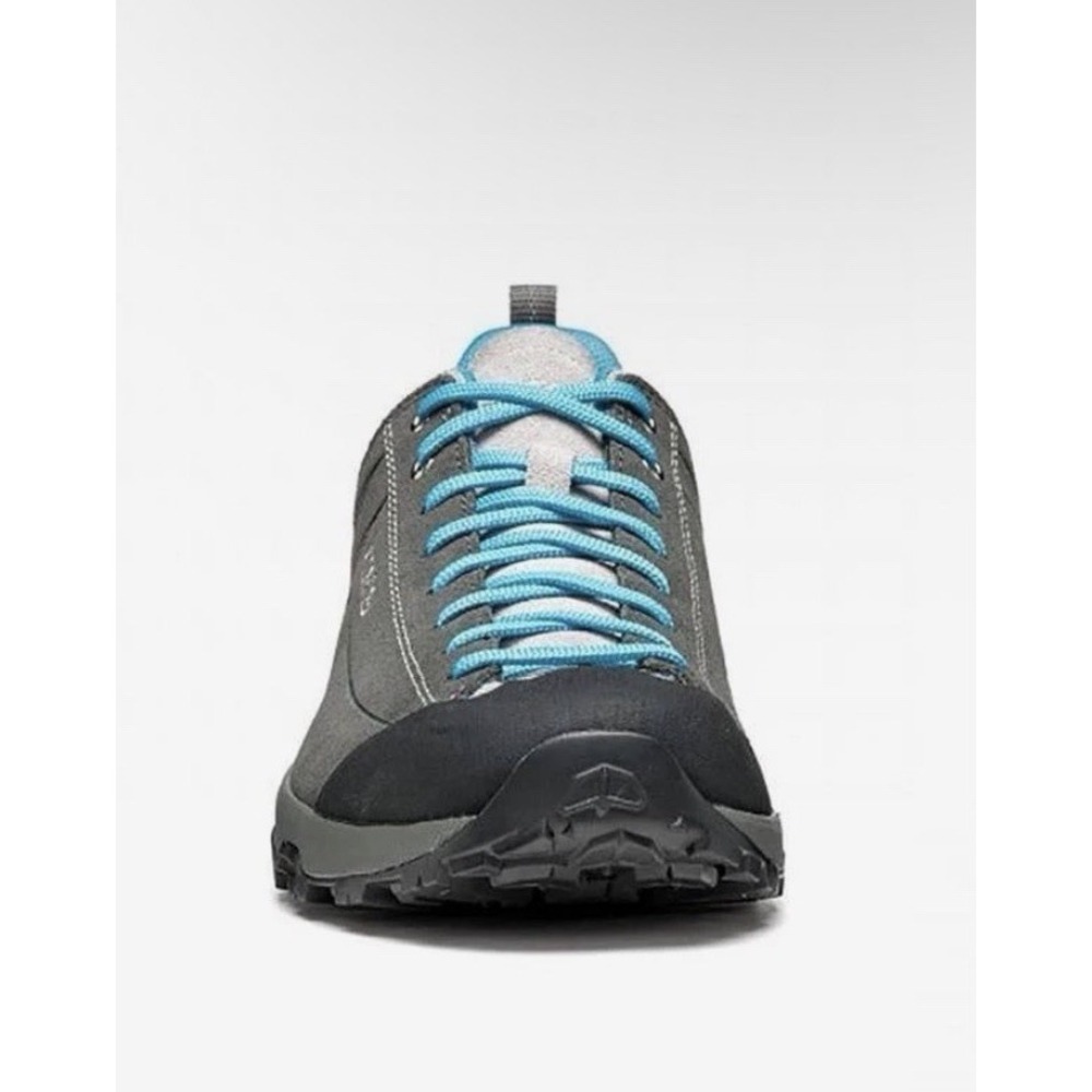 NIB ASOLO Space GV Hiking Shoe Goretex Women's 8.5 Gray Blue Vibram $170 - Picture 2 of 16